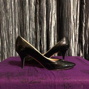 Jimmy Choo Black Patent Leather Pumps with Buckle